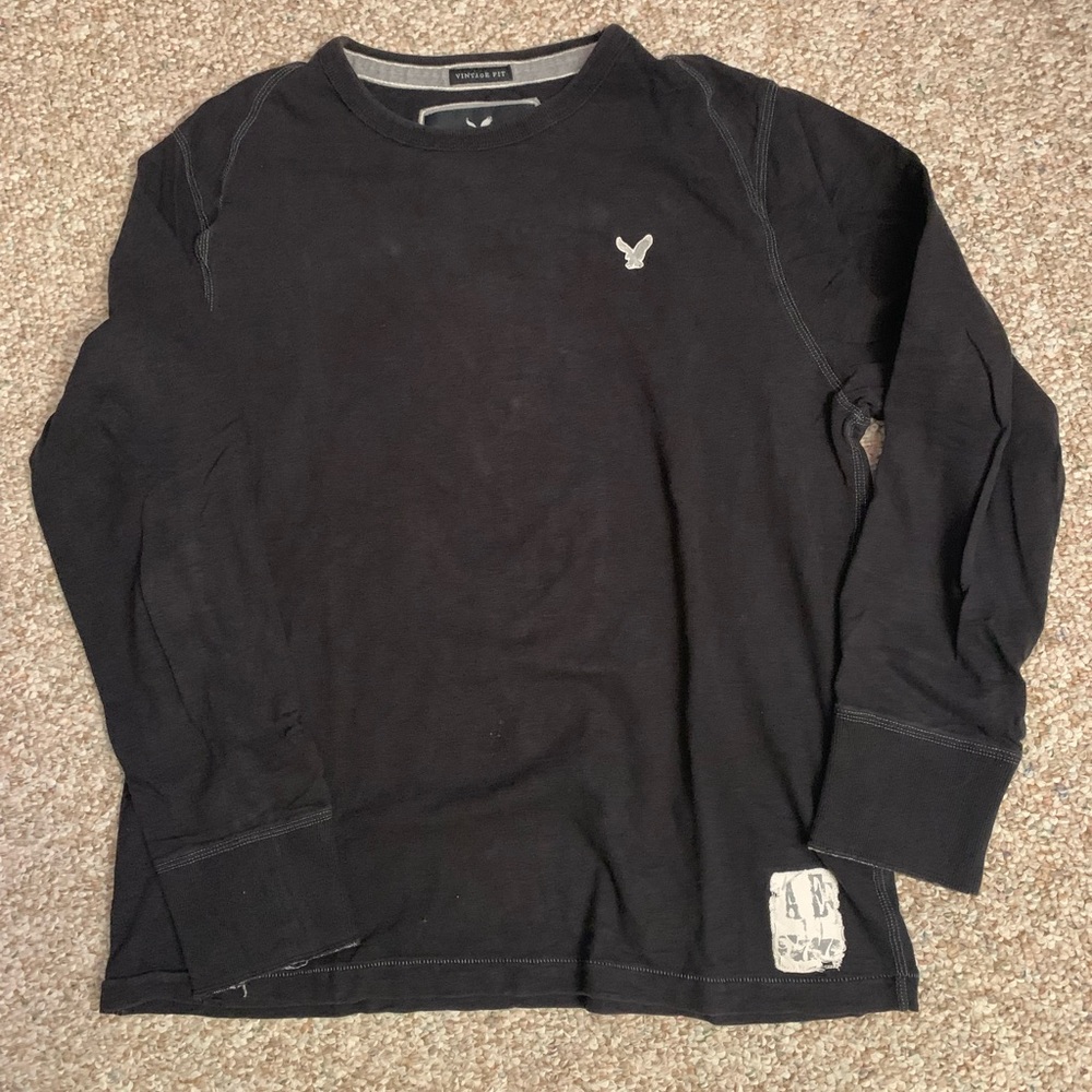 American Eagle, XL, black long sleeve shirt